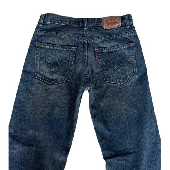 Levi's 527 Women's Sz 14 R 27 x 27 Bootcut Dark Wash Red Tab Denim Jeans - Picture 8 of 10